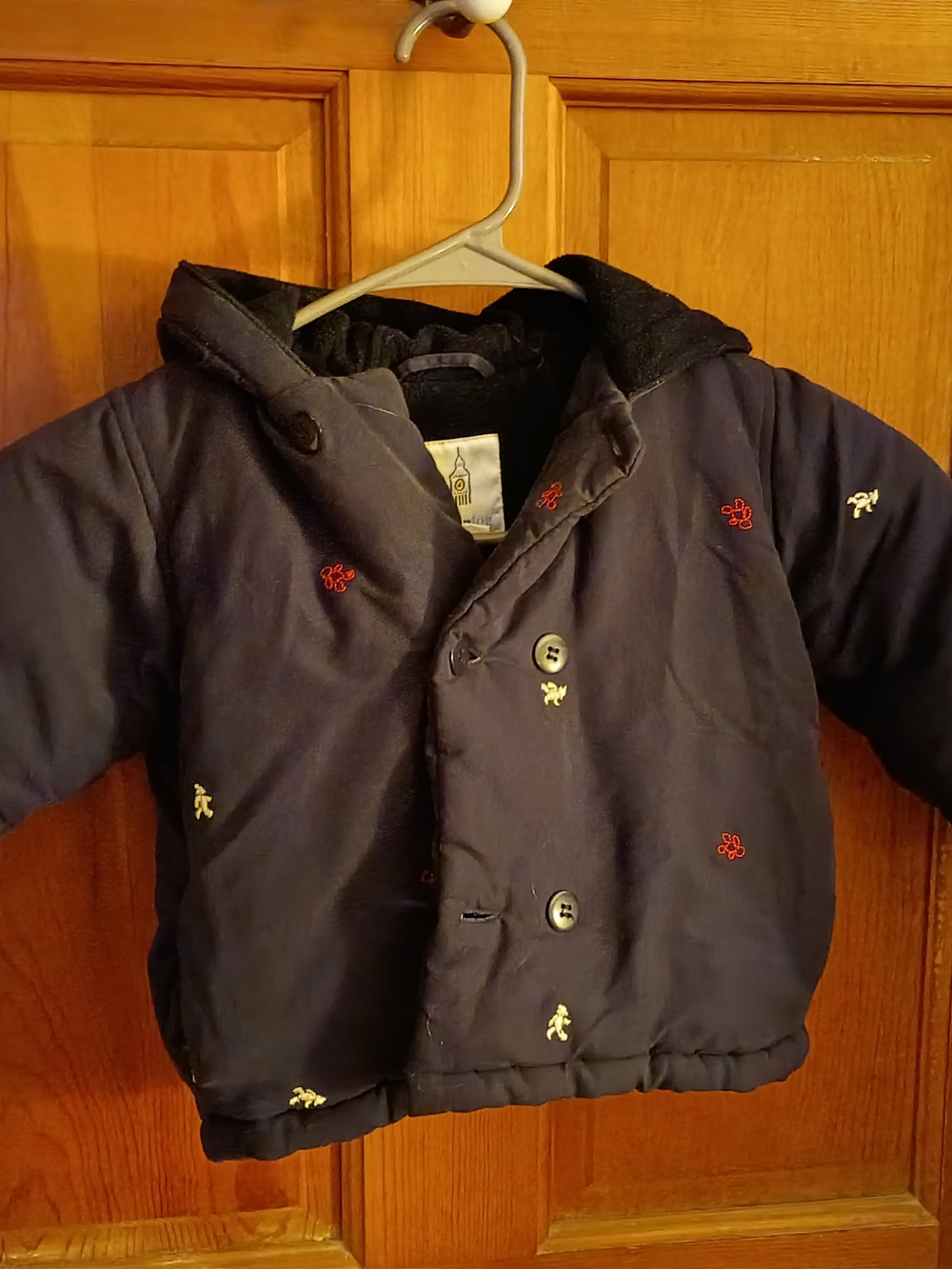 London Fog Childrens Navy Hooded Puffer Jacket